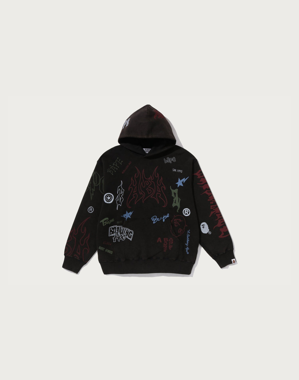 ALLOVER PRINT RELAXED FIT PULLOVER HOODIE MENS
