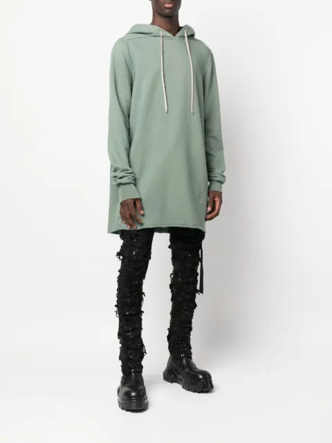 Rick Owens DRKSHDW long-sleeve rib-trimmed hoodie