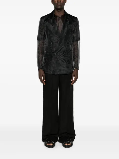Patrizia Pepe sheer double-breasted blazer