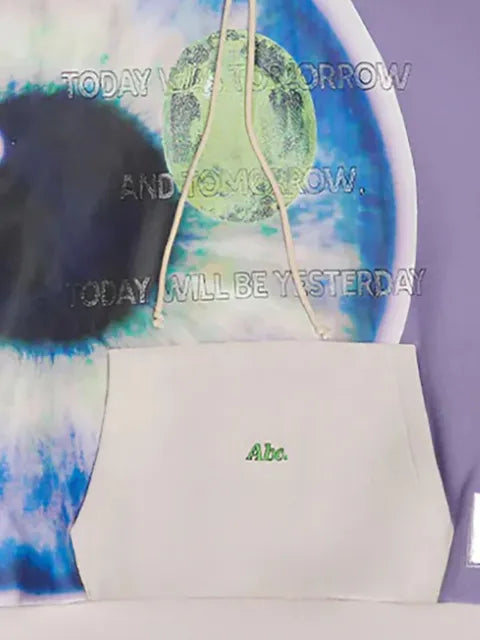 Advisory Board Crystals Birthstone August eye-print pullover hoodie