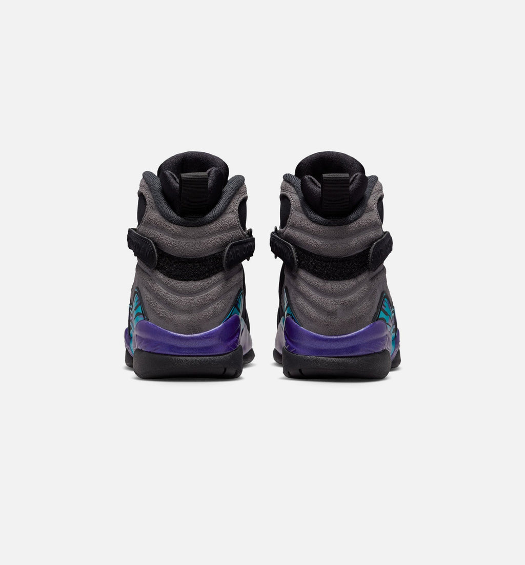Air Jordan 8 Retro Aqua Grade School Lifestyle Shoe – Black/Multi Color/Bright Concord