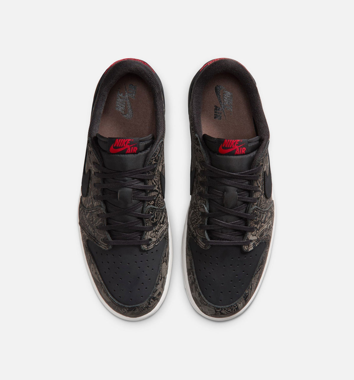 Air Jordan 1 Retro Low OG Laser Black & Varsity Red Men's Shoes - Black/Varsity Red/Summit White