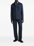 ETRO shacket in wool with arnica motif