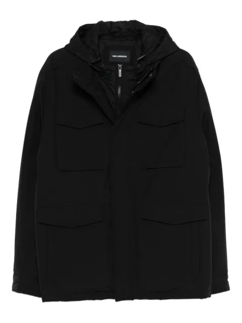 Karl Lagerfeld flap-pocket hooded jacket
