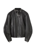 Gucci treated bull leather jacket