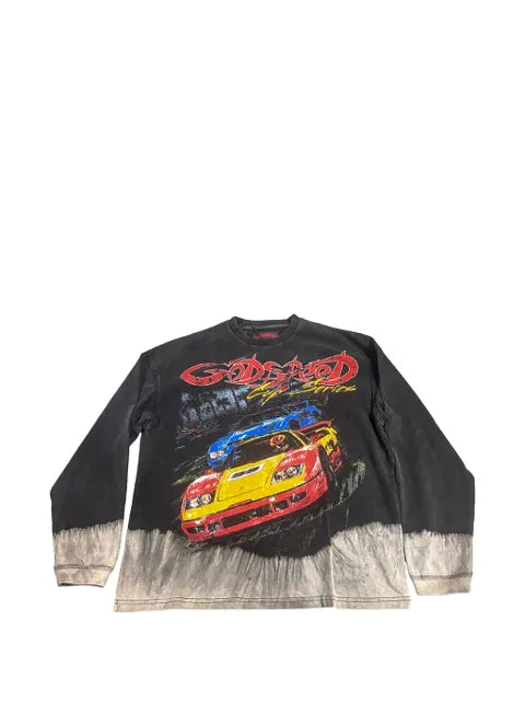 GODSPEED F.T.W LS bleached wash sweater