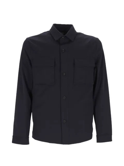 Hosio flap-pocket button-up shirt-jacket