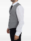 Dolce & Gabbana pinstripe-back V-neck waistcoat