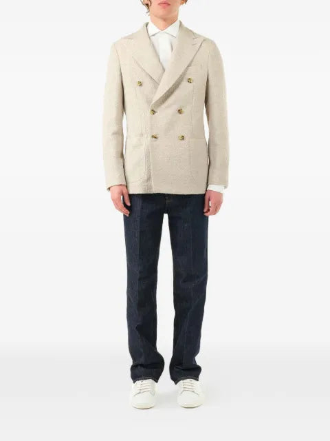 Al Duca D’Aosta 1902 double-breasted herringbone blazer