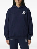Sporty & Rich x Yankees Curve logo-print hoodie