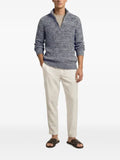 Orlebar Brown Lennard crochet-knit half-zip sweater