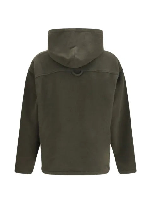Rier fleece-texture pouch-pocket hoodie
