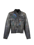 We11done painted-detail denim jacket