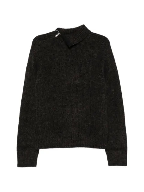 ENTIRE STUDIOS zip-neck ribbed sweater