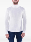 Eleventy waffle-knit roll-neck sweater