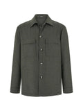 Boggi Milano shacket in wool flannel