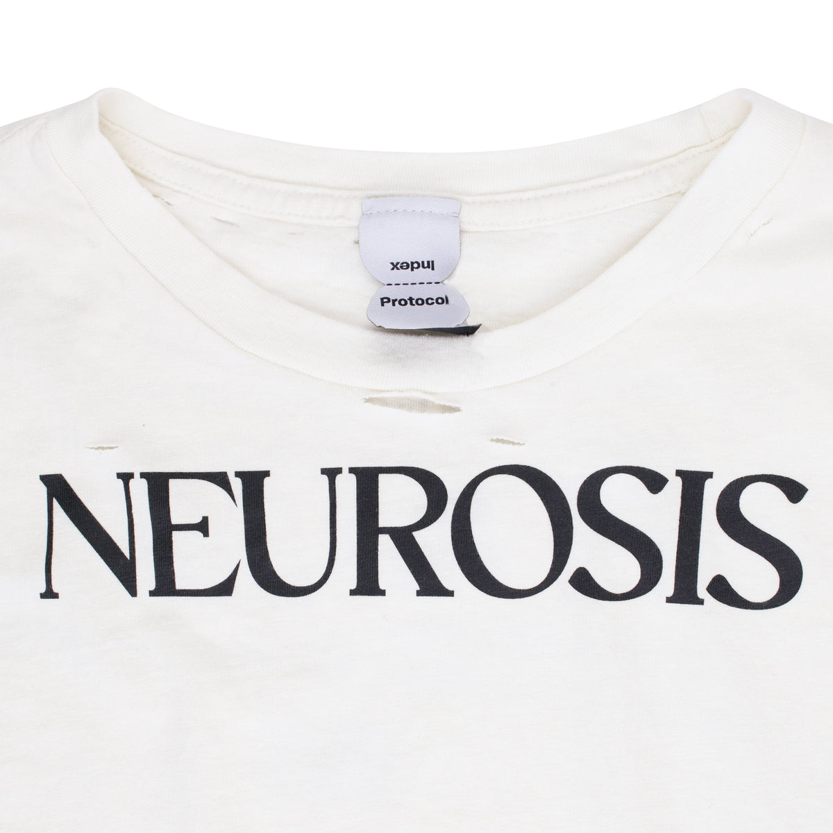 White Neurosis Distressed T Shirt