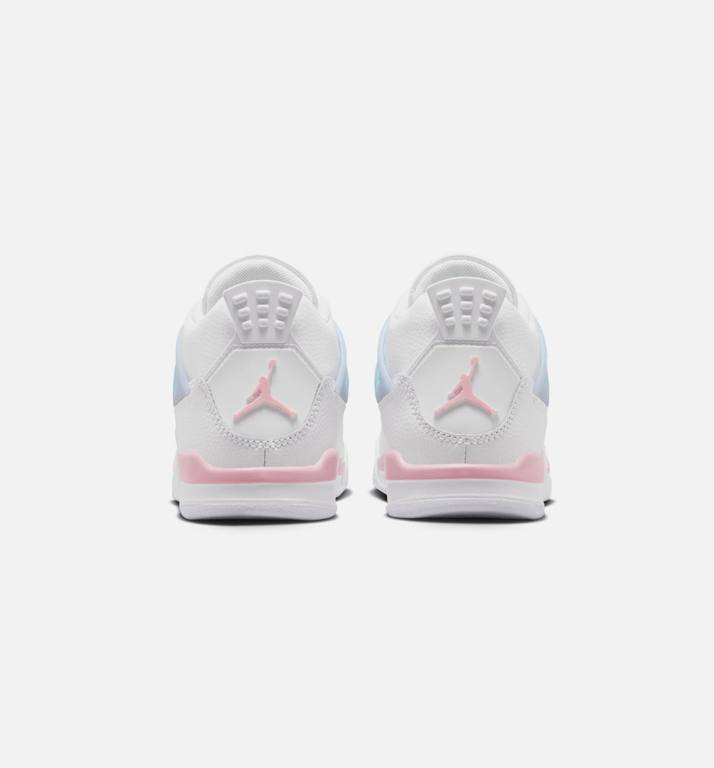 Air Jordan 4 Retro Medium Soft Pink – Preschool Lifestyle Shoe in White/Medium Soft Pink/Half Blue