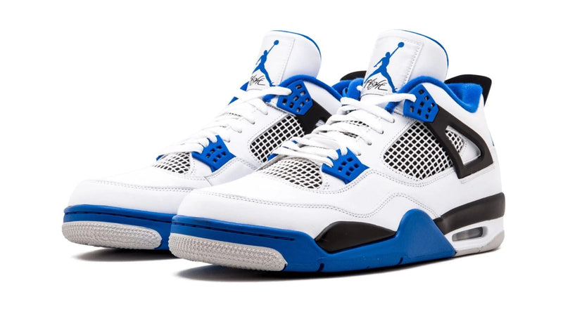 Air Jordan 4 Retro 'Motorsports' – Rare White, Black & Varsity Royal Blue AJ4 with Racing Heritage