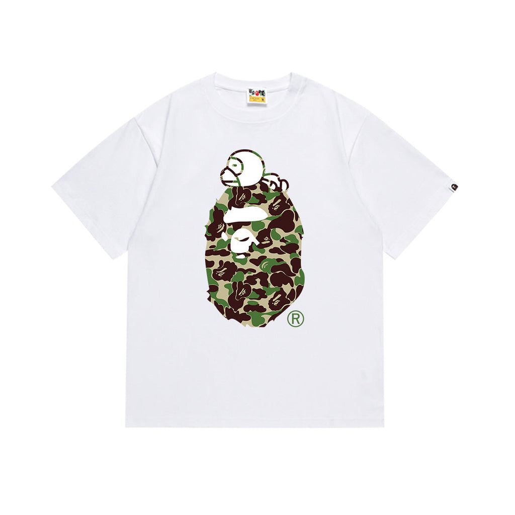 Bape Camo Ape Head Graphic Oversized Tee Streetwear Unisex