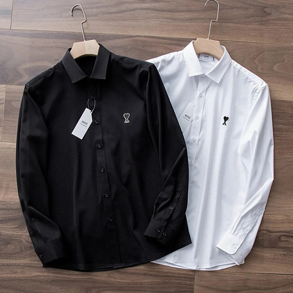 AMI Paris Ami de Coeur Long Sleeve Shirt – Autumn Collection