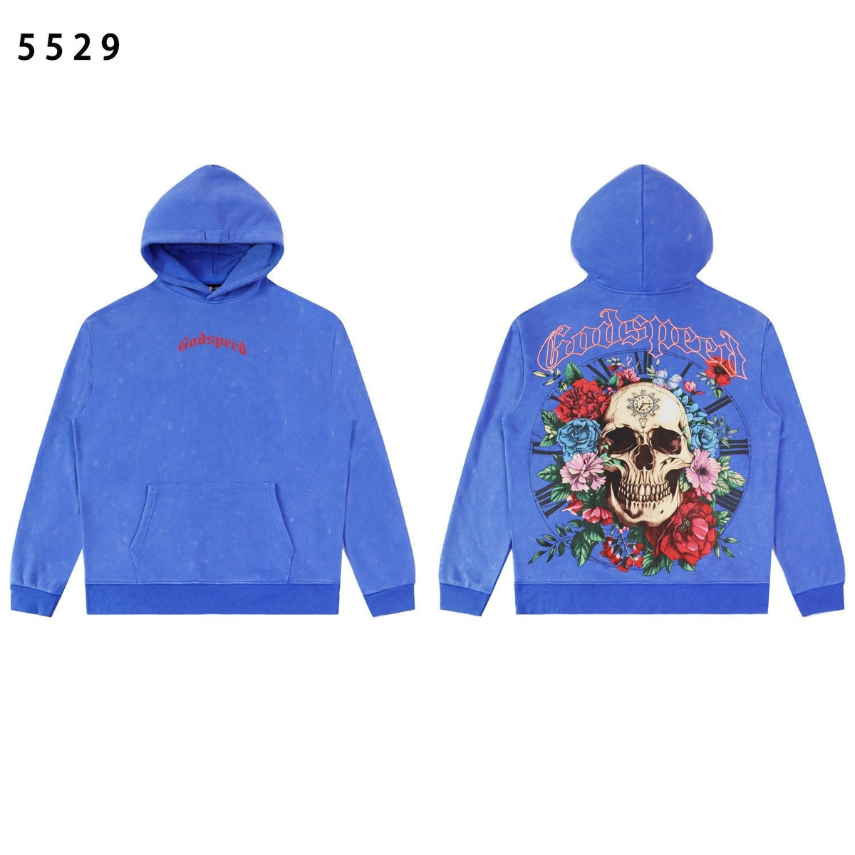 Godspeed Skull Rose Graphic Hoodie
