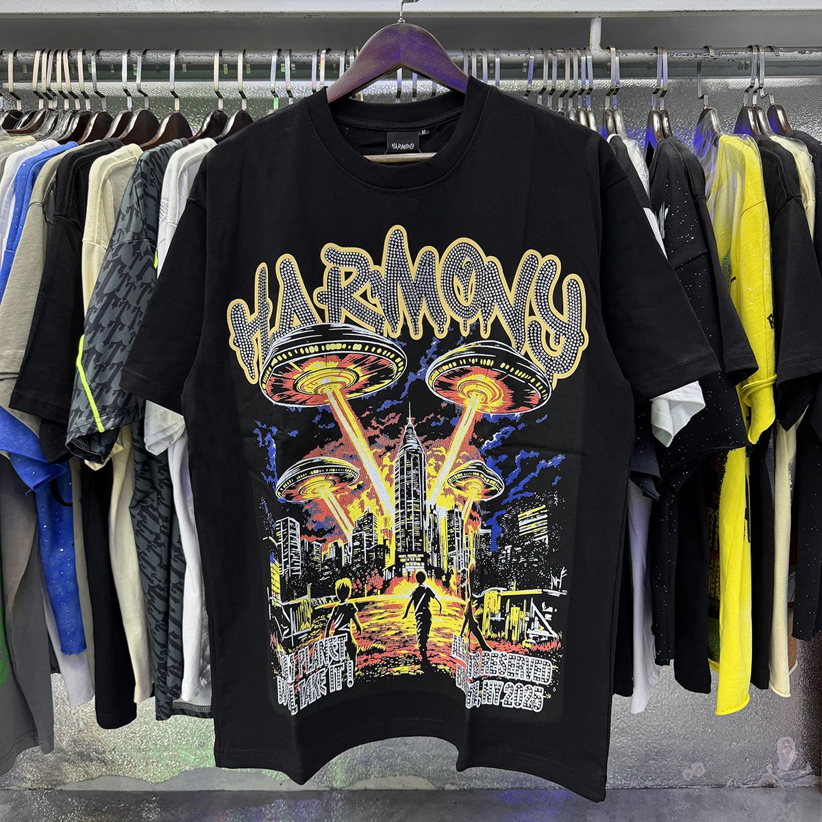 HARMONY UFO City Graphic Short-Sleeve T-Shirt