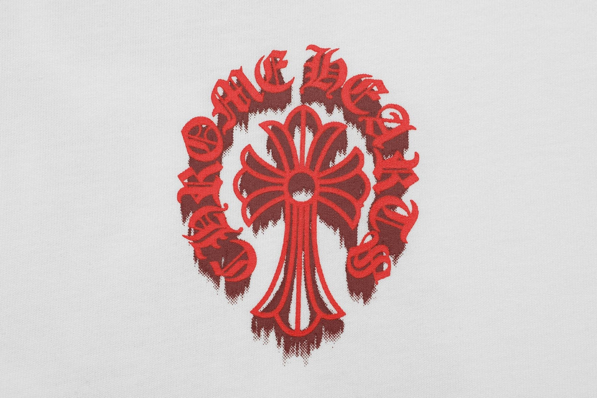 Chrome Hearts Red Cross Graphic Short-Sleeve T-Shirt
