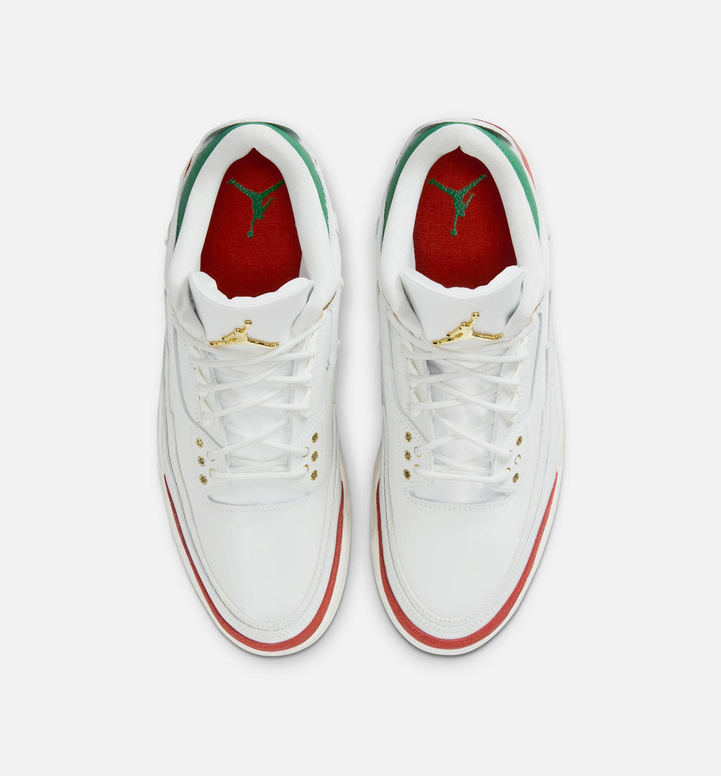 Air Jordan 3 Retro 'El Vuelo' - Men's Lifestyle Sneaker (Summit White/Pine Green/Dragon Red/Metallic Gold)