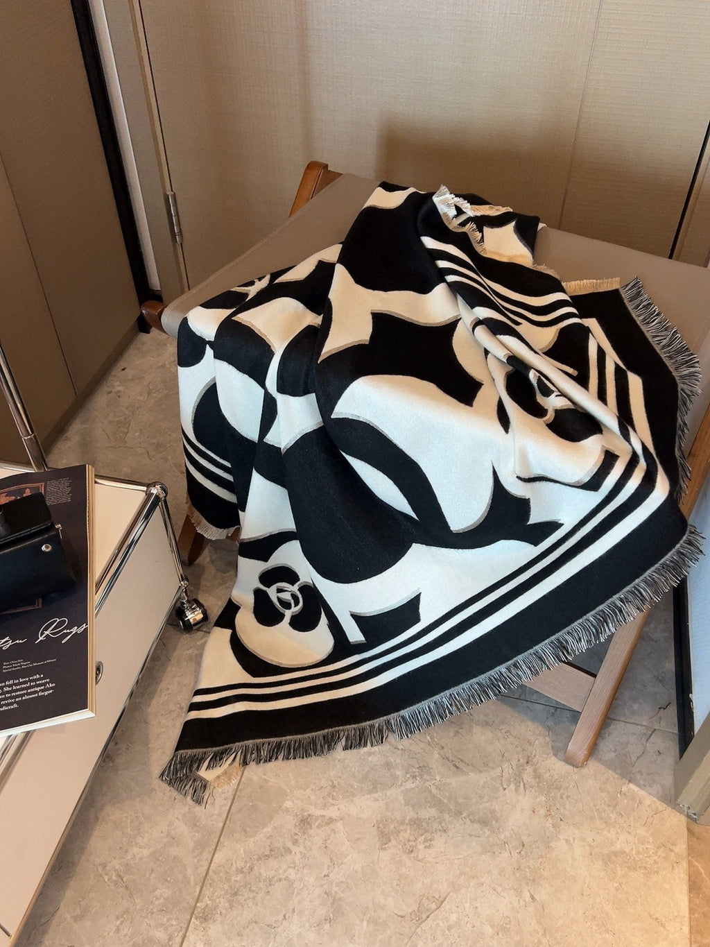 Chanel Floral Square Scarf