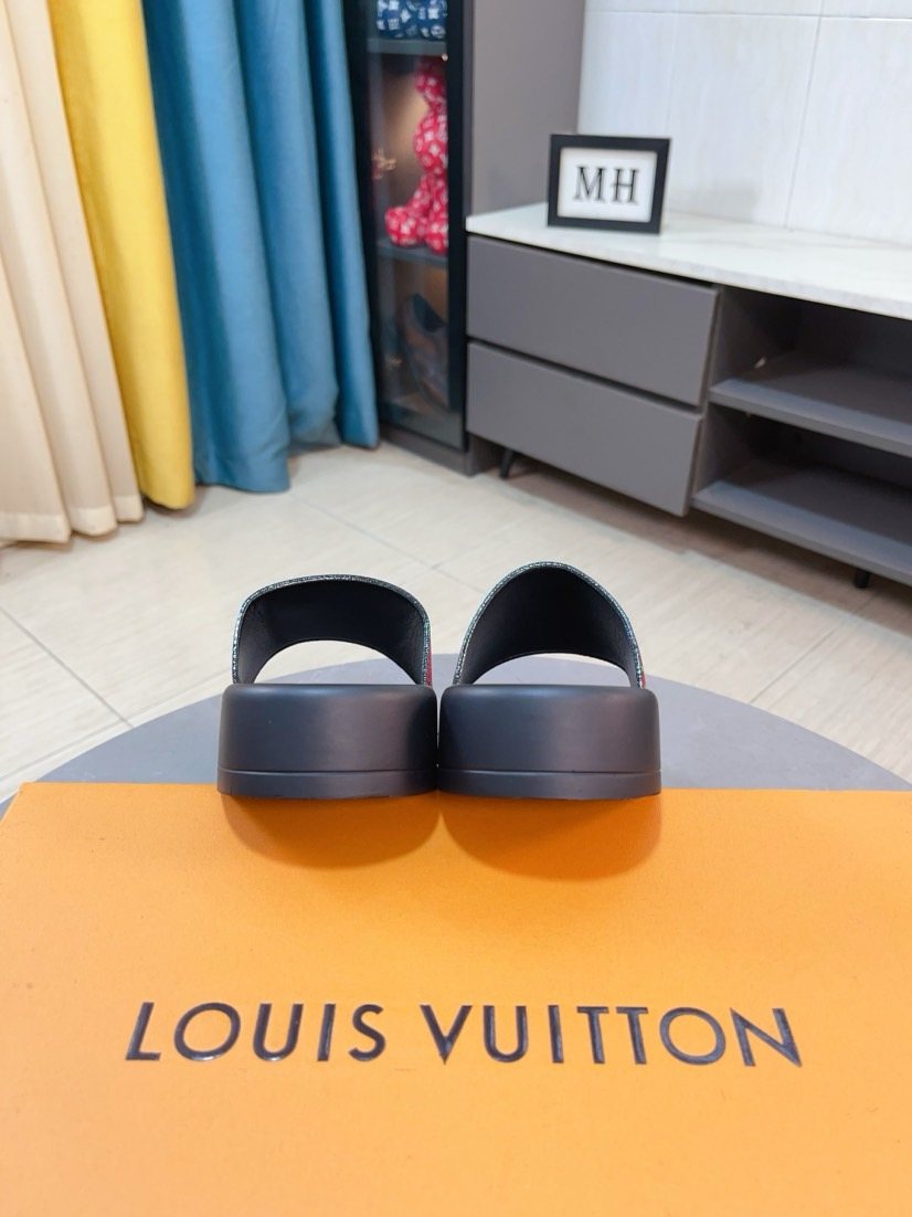 Louis Vuitton Men's Multicolor Strap Slide Sandals