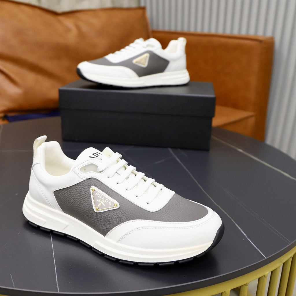 Prada Paneled Lace-Up Sneakers