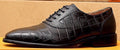 Louis Vuitton Crocodile-Embossed Lace-Up Dress Shoes