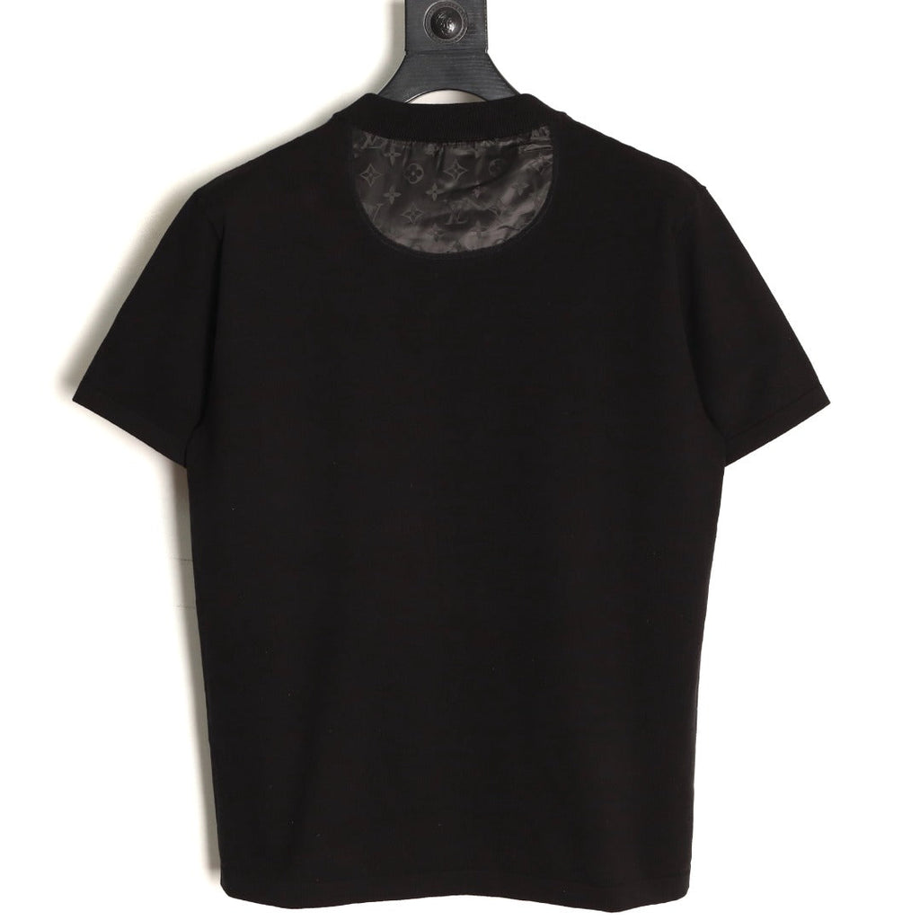 Louis Vuitton Jacquard Panel Short-Sleeve T-Shirt - Black